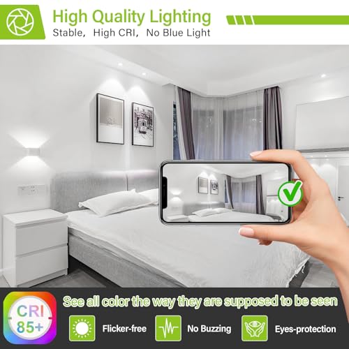 GU10 LED Light Bulbs, 50 Watt Halogen Equivalent, Daylight White 5000K, 4W LED Bulbs for Track&Recessed Lighting, 120°Flood Beam Lighting for Kitchen, Range Hood, Living Room, Bedroom, 6 Pack by DUMILOO - Image 4