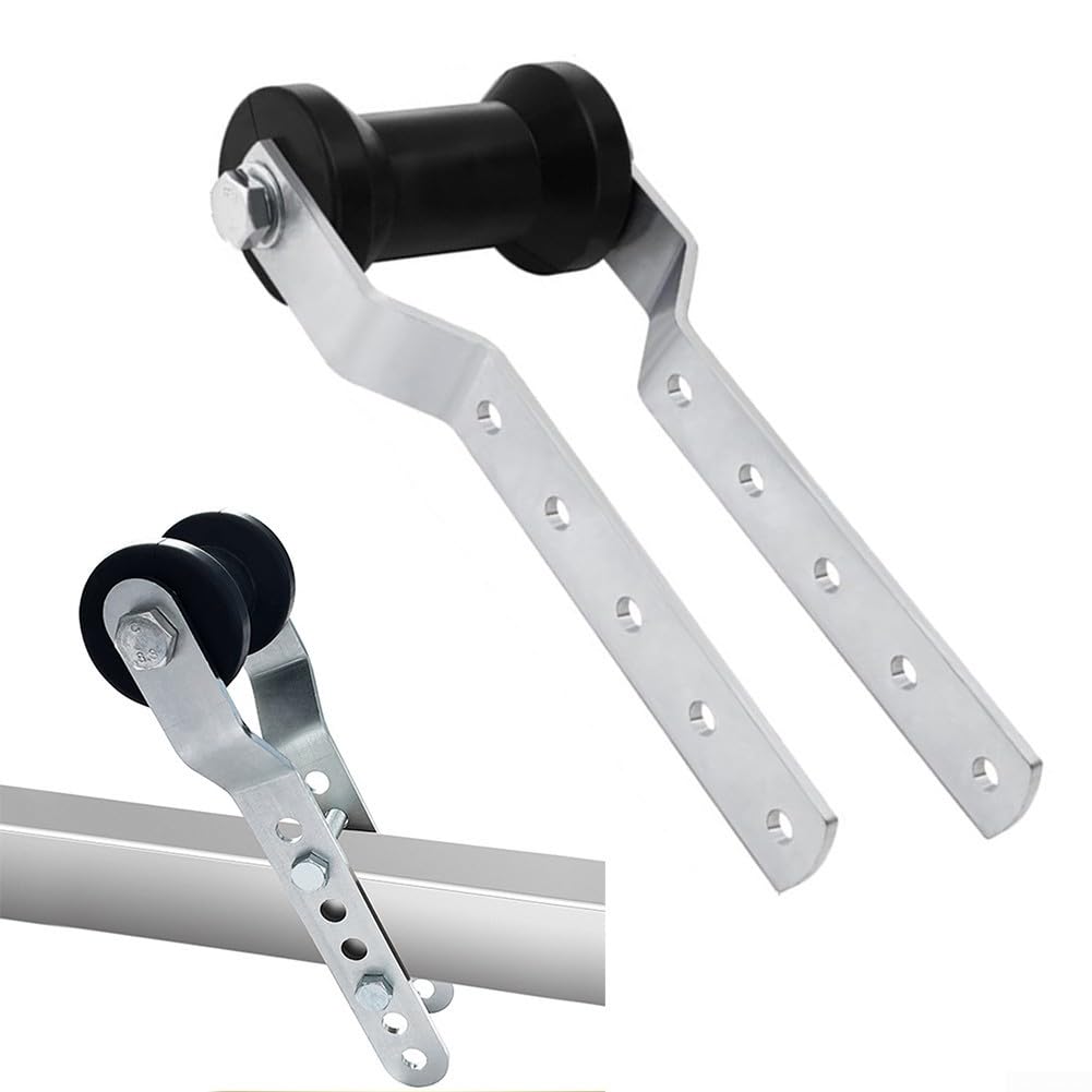 Rouleau de quille de 12,7 cm pour remorque de bateau, roue en caoutchouc compatible avec languette de 7,6 cm de large, support en acier réglable pour un chargement et un déchargement efficaces