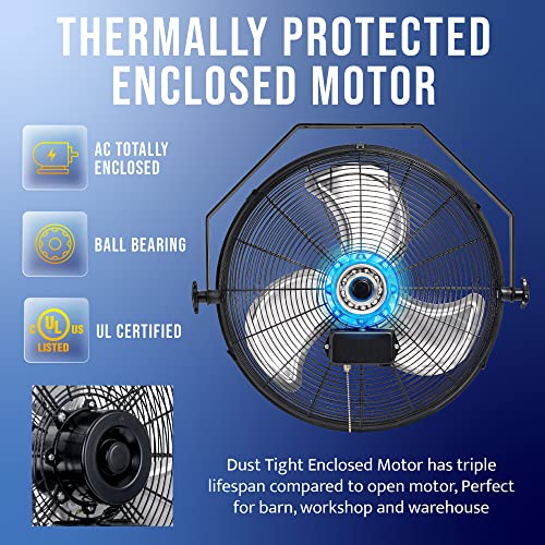 Tornado HI-FAN-18HVWM-1P 18 Inch High Velocity Industrial Wall Fan thumb #4