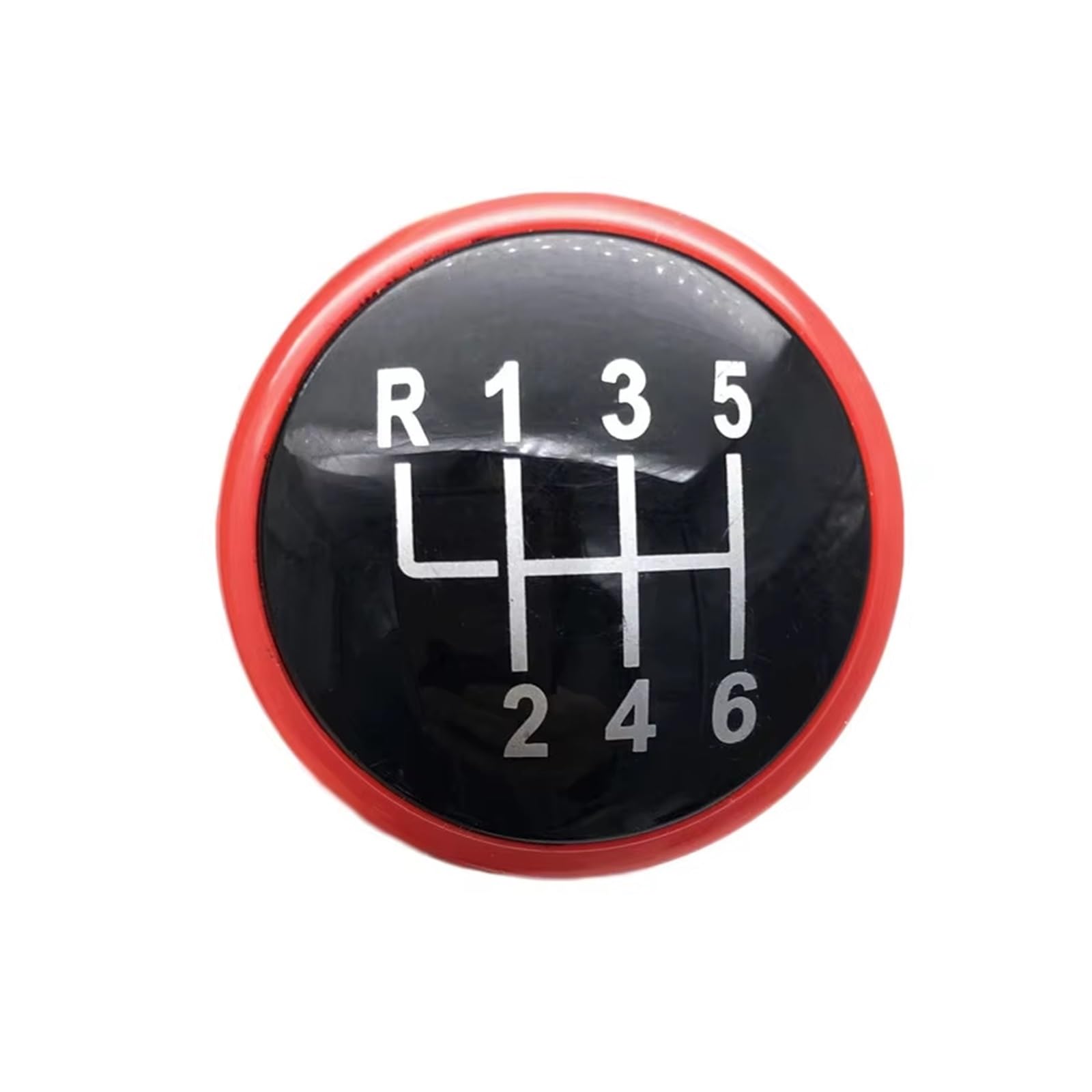 Ouvecr Red 6 Speed Car Shift Gear Knob Handle For Seat For Cordoba For Ibiza For Inca 5/6 Speed Gear Shift Knob Cap Cover Car Interior Gear Shift Cover(Red 6 Speed)