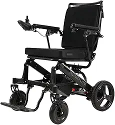 Cadeira De Rodas Motorizada Elétrica Dobravel Compacta Pop Power Lite - Preto