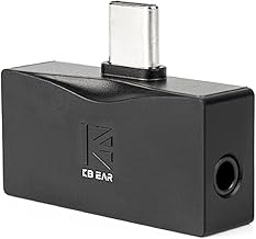 dac KBEAR TC06 dac usb-c dongle dac amplifier, small amp, high resolution compatible, equipped with KT02H20 chip, USB C - 0.14 inch (3.5/4.4 mm) output, headphone amplifier, dual core drive, UAC 2.0