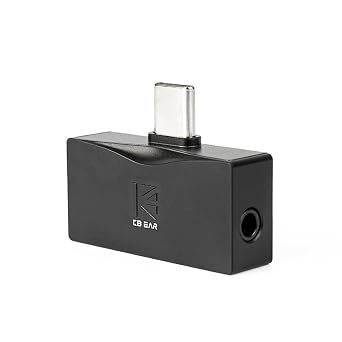 dac KBEAR TC06 dac usb-c dongle dac amplifier, small amp, high resolution compatible, equipped with KT02H20 chip, USB C - 0.14 inch 3.5/4.4 mm output, headphone amplifier, dual core drive, UAC 2.0 protocol, compatible with smartphones, PCs, Android, Windows, Mac, iOS Conversion type c black