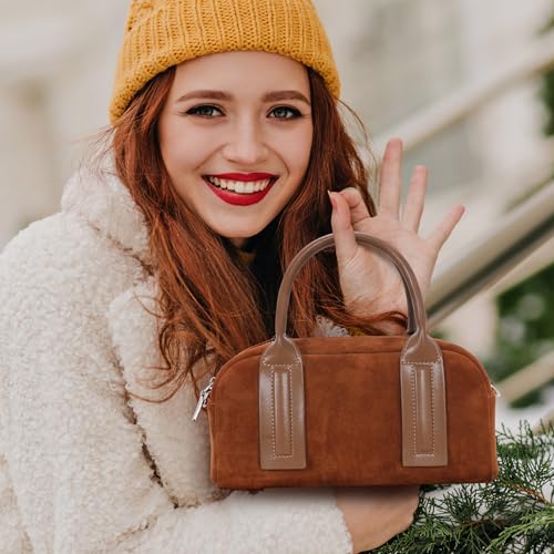 Iswee Suede Bag Designer Crossbody Bags for Women Small Shoulder Purse Ladies Handbags Travel Work Bag2