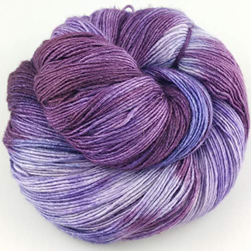 Manos Del Uruguay Silk Blend Fino 9999 Violets, 100g, Merino Silk Hand Dyed Yarn, Purple - Image 2