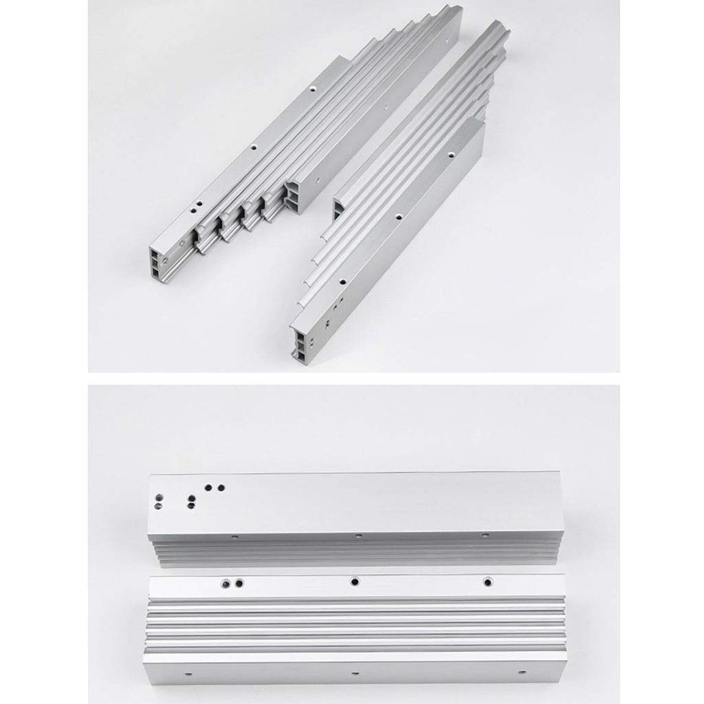 Bisagras de gabinete, Bisagra de riel guía de mesa plegable oculta de aluminio 1 juego(Open 1270mm)
