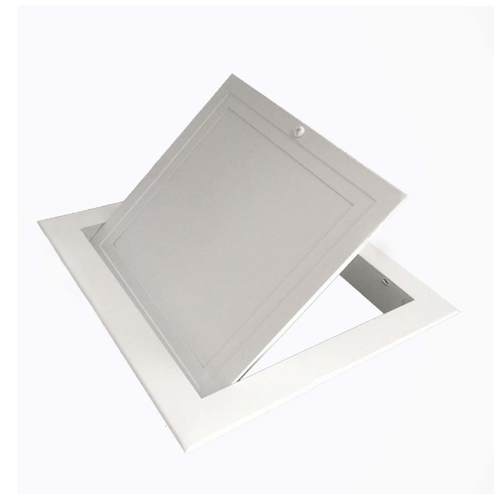 Pull-Tab Access Hatch，Service Shaft Crawl Space Door，Lockable Steel Access Panel Door，Ceiling Inspection Panel for Laundry Chute, Garage, Bathroom, Attic Hatch(15x15cm/6x6in,2)