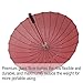 Becko Manual Open & Close Umbrella Long Umbrella with 24 Ribs, Durable and Strong Enough for the Wind and Rain, Easy to Carry on Your Back By Its Own Bag - Red