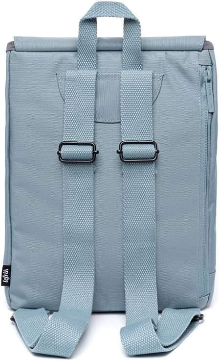 Lefrik - Kaut Mini Backpack - Perfect for everyday life - 100% Recycled Fabric - 30x22x13cm- 340g, Stone Blue, S