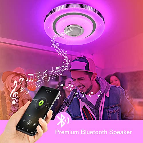 OTREN Plafoniere LED Soffitto RGB con Altoparlante...