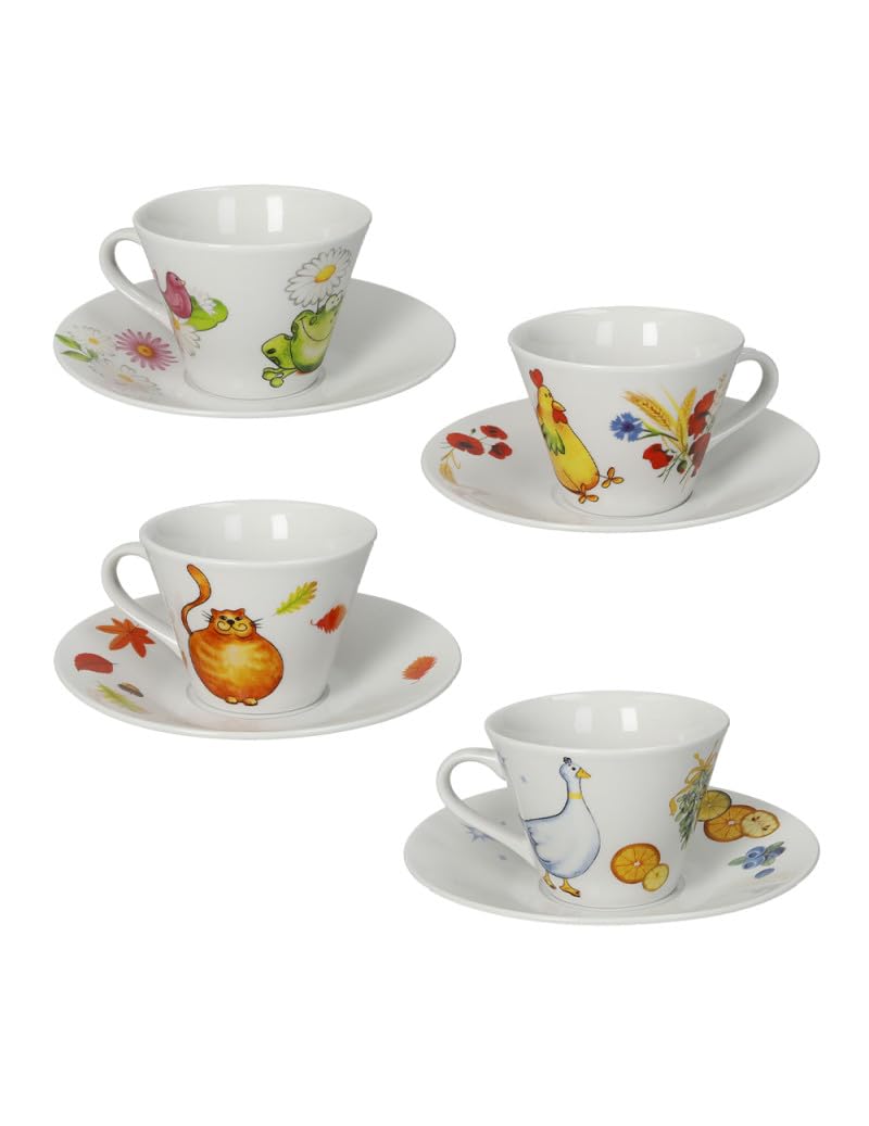Brandani Flora: Set 6 Piattini Pane e Dolci in New Bone China | Eleganti e Versatili