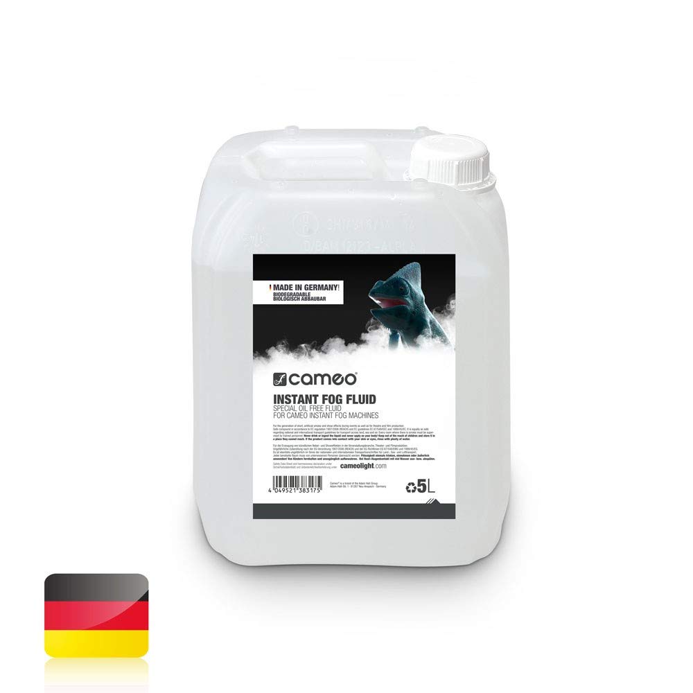 Cameo INSTANT FOG FLUID 5 L - Oil-less Fog Fluid for Cameo INSTANT Fog Machines 5 L