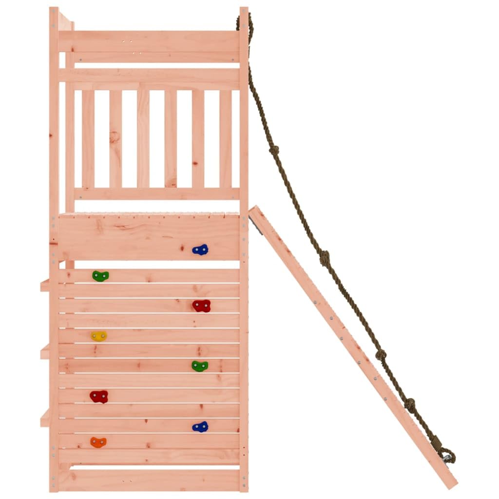 vidaXL Spielturm, Klettergerüst mit Kletterwand, Kinder Kletterturm mit Sandkasten, Spiel-Zubehör für Garten, Spielgeräte Spielplatz, Massivholz Douglasie