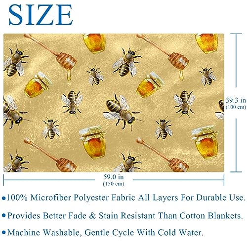 Couverture abeille aquarelle pour éliminer les frissons sur le canapé - 6