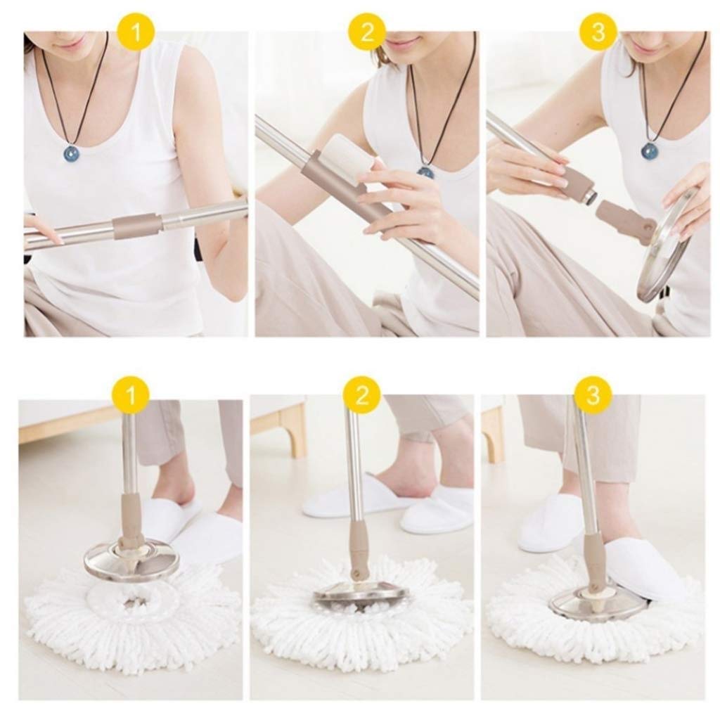 Mopa de microfibra para limpieza de suelos, almohadillas lavables, perfectas para madera dura, laminados y azulejos con acolchado suave y asas, adecuadas para madera, paredes, cocinas (color: B) (B)