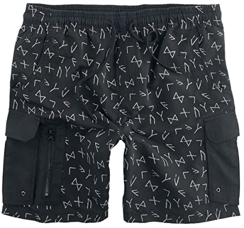 Black Premium by EMP Herren Schwarze Badeshorts mit Runen- Print XL Cover