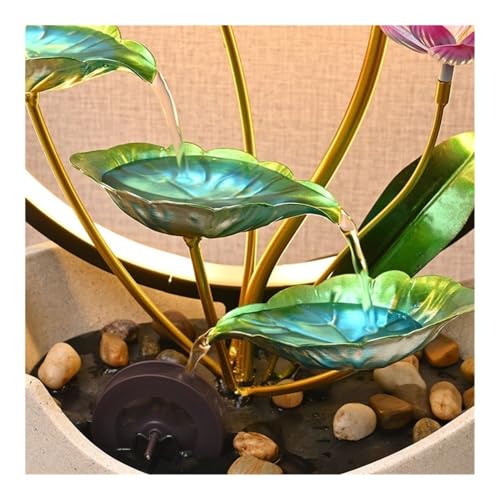 Fontaine d'intérieur cascade à 5 niveaux pour méditation et relaxation au bureau - 6