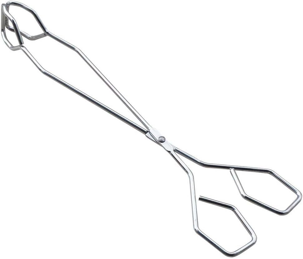 HuaJian BBQ Tongs Kitchen Tongs Serving Tongs 10-Inch Heat Resistant Stainless Steel Food Tongs for Kitchen,Grilling,Cooking,BBQ,Salad,Steak