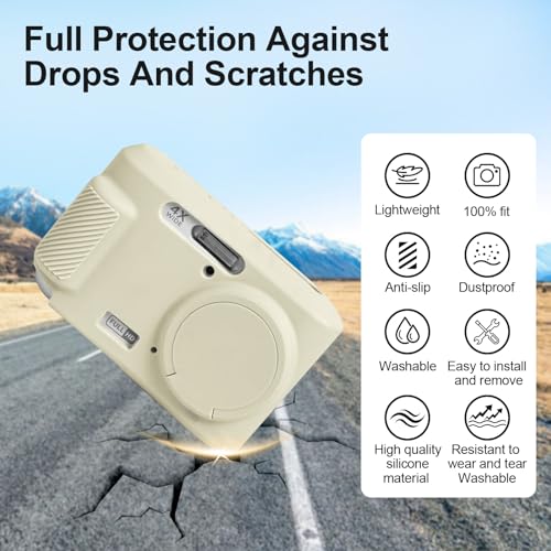 Funda silicona beige para cámara Kodak PIXPRO FZ45 miniatura 4