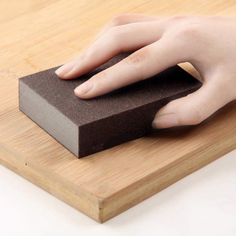 LARYNX Sanding Sponge Block for Kitchen Use, Multipurpose Sand Paper Magic Scrub Sponge Deep Cleaner Kitchen Tool (Small Size, Pack of 2) 1