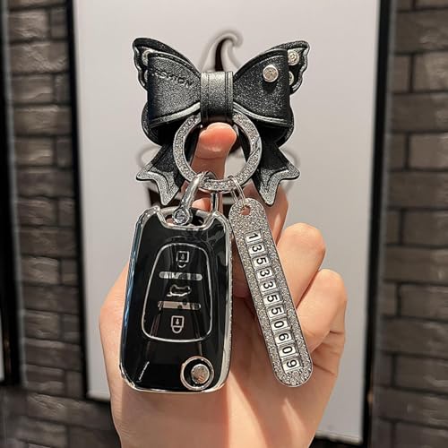 Carcasa de llave Hyundai ix35 antichoque con botones de TPU texturizados 5