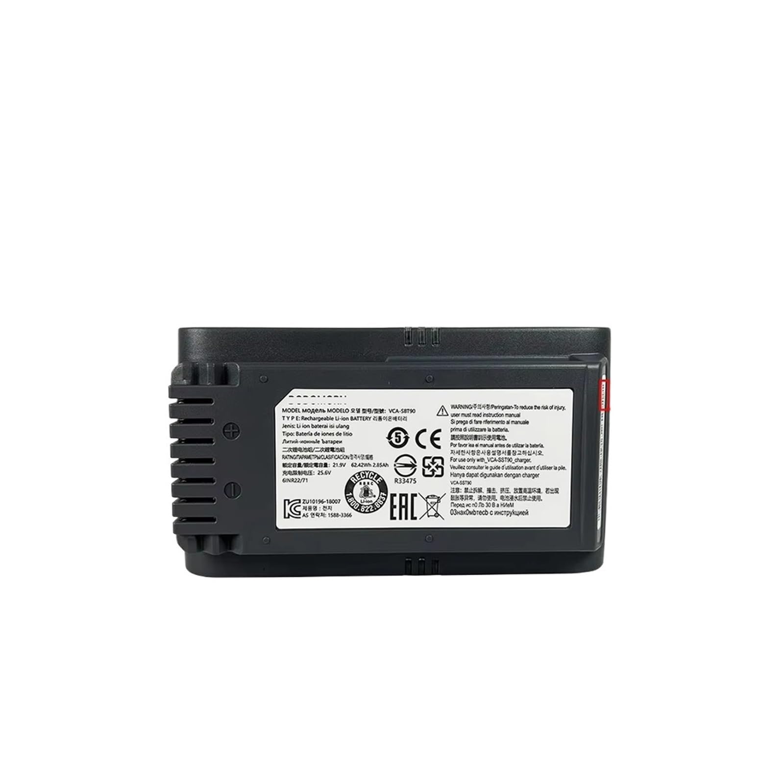 VCA-SBT90，Compatible For Samsung Jet75,Jet90 Elite,Jet VS70,Jet 75 Multi VS20T7534T1/SH, VS9000 Handheld Vacuum Cleaner Battery 62.42Wh