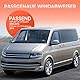 GEARMONSTER Windabweiser kompatibel mit Volkswagen T5 2003-2015 & T6 ab 2016 Autofenster Regenschutz Regenabweiser Integrierte Deflektoren Integrierter Windabweiser, 2 Stück, Schwarz
