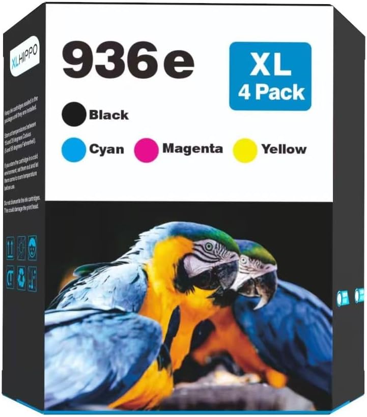 936XL 936e 9125e Ink Cartridges Replacement for HP 936e 936 Ink Cartridges for HP Printers OfficeJet Pro 9120e 9125 e 9130e 9135e 9720e 9730e, for Office Jet Pro 9120 9130 9120e Series Ink Cartridges