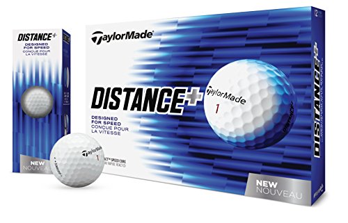 Bola de golfe TaylorMade 2018 Distance+, branco (uma dúzia)