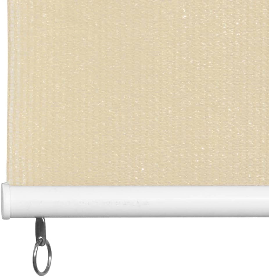vidaXL Roller Blind, Outdoor Roller Shade for Pergola Backyard Deck Balcony, Patio Roll Up Window Shade, Window Roller Blind, Cream