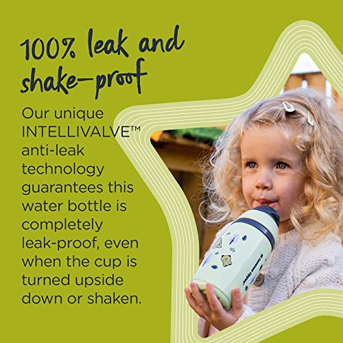 Image of Tommee Tippee Insulated Straw Bottle, 9oz, Spill Proof Toddler Water Bottle For 12 Months+, Flip Lid Helps Keep Straw Clean, Pink and Grey, 2 Count