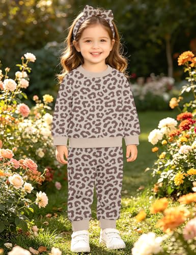 Image of Toddler Girl Clothes Fall Winter Outfits Wild Hair Don't Care Highland Cow Sweatshirt Pants Western Cowgirl Outfit