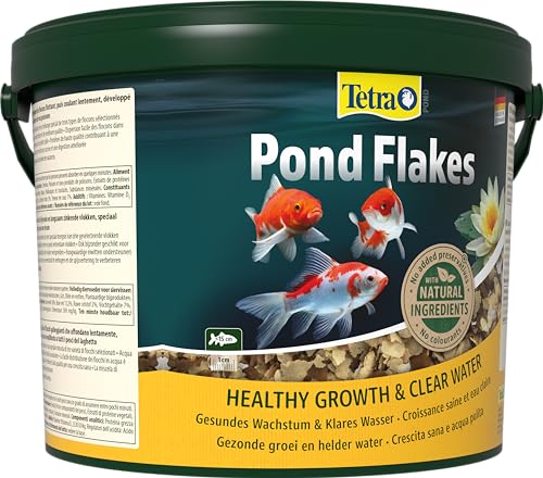 Tetra Pond Flakes 10 L Mangime per Pesci in Fiocchi, Ottimale per Pesci Giovani e di Piccole Dimensioni del Laghetto da Giardino