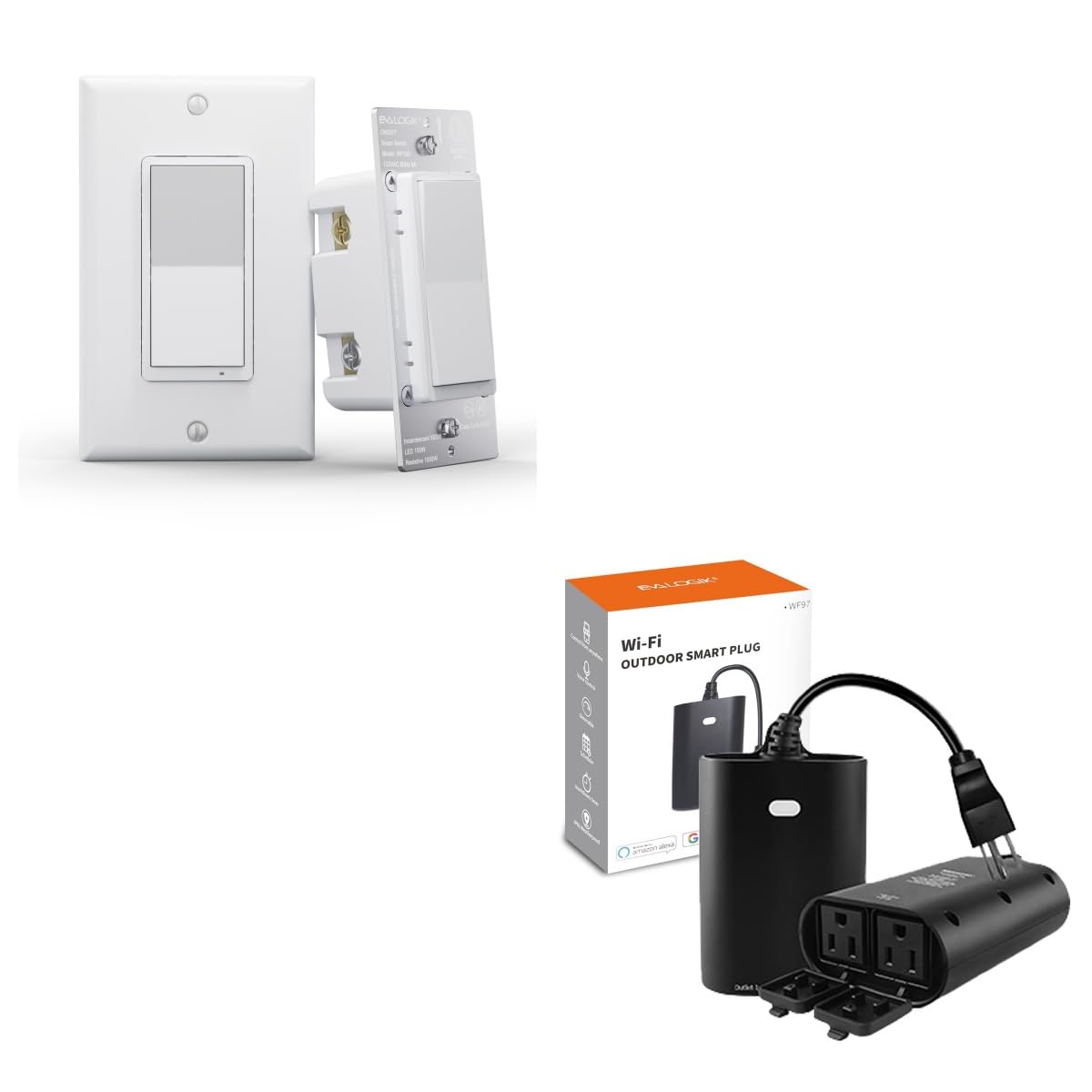 Smart On/Off Light Switch + 2.4G WiFi Outdoor Smart Plug