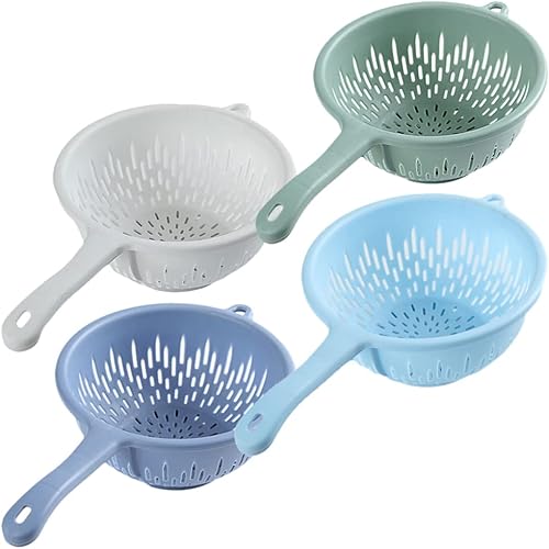 Cesta escurridor de cocina de 4 piezas, cuenco de colador de cocina, cesta de lavado de alimentos, lavabo de lavado de verduras, cesta de secado de