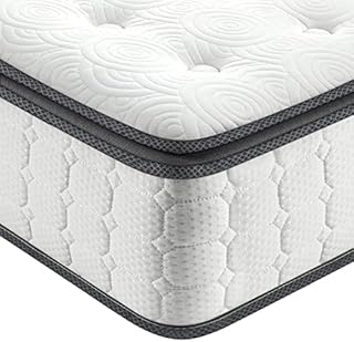 Vesgantti Twin XL Mattress, 10 Inch Hybrid XL Twin Mattress in a Box, Extra Long Pillow Top Twin Matrress, Gel Momory Foam and Pocket Coils Innerspring Mattresses, Medium Firm Plush Feel