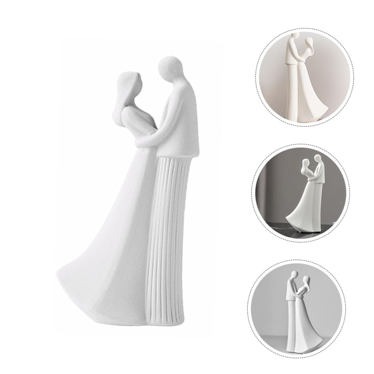 Ciieeo Jubiläumsgeschenk Keramik-paarstatue Keramik-kunsthandwerk Romantisches Wohndekor Für Besondere Anlässe