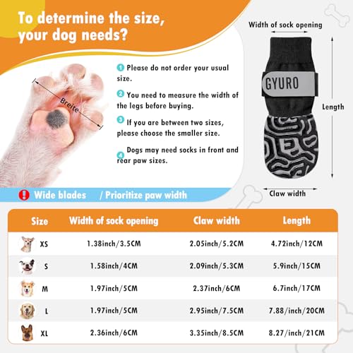 GYURO Anti Slip Dog Socks to Prevent Licking Paws, Small Medium Large Senior Dogs - Image 2
