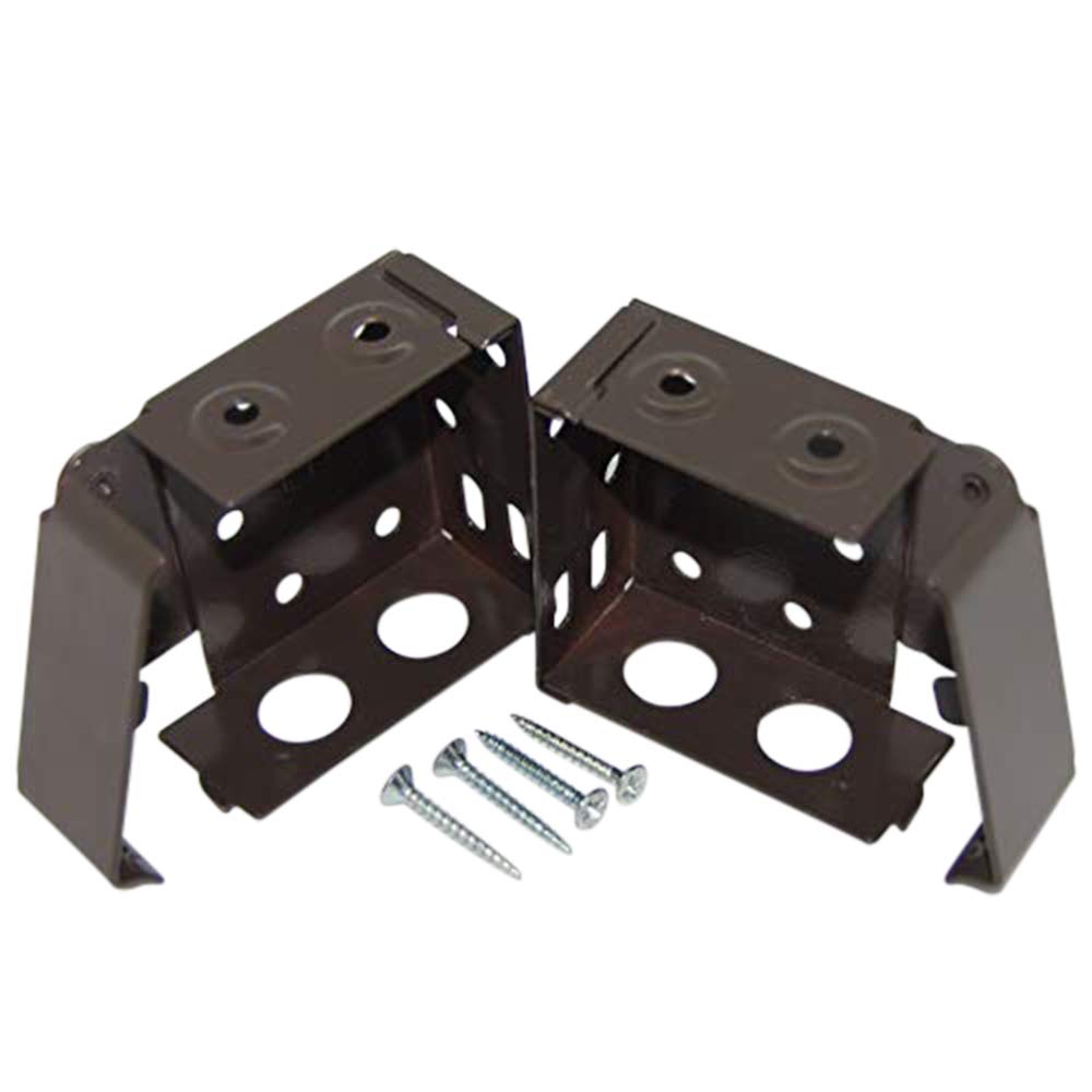 HomeAmore High Profile Chocolate/Brown Brackets [1 Pair with Screws] (1)