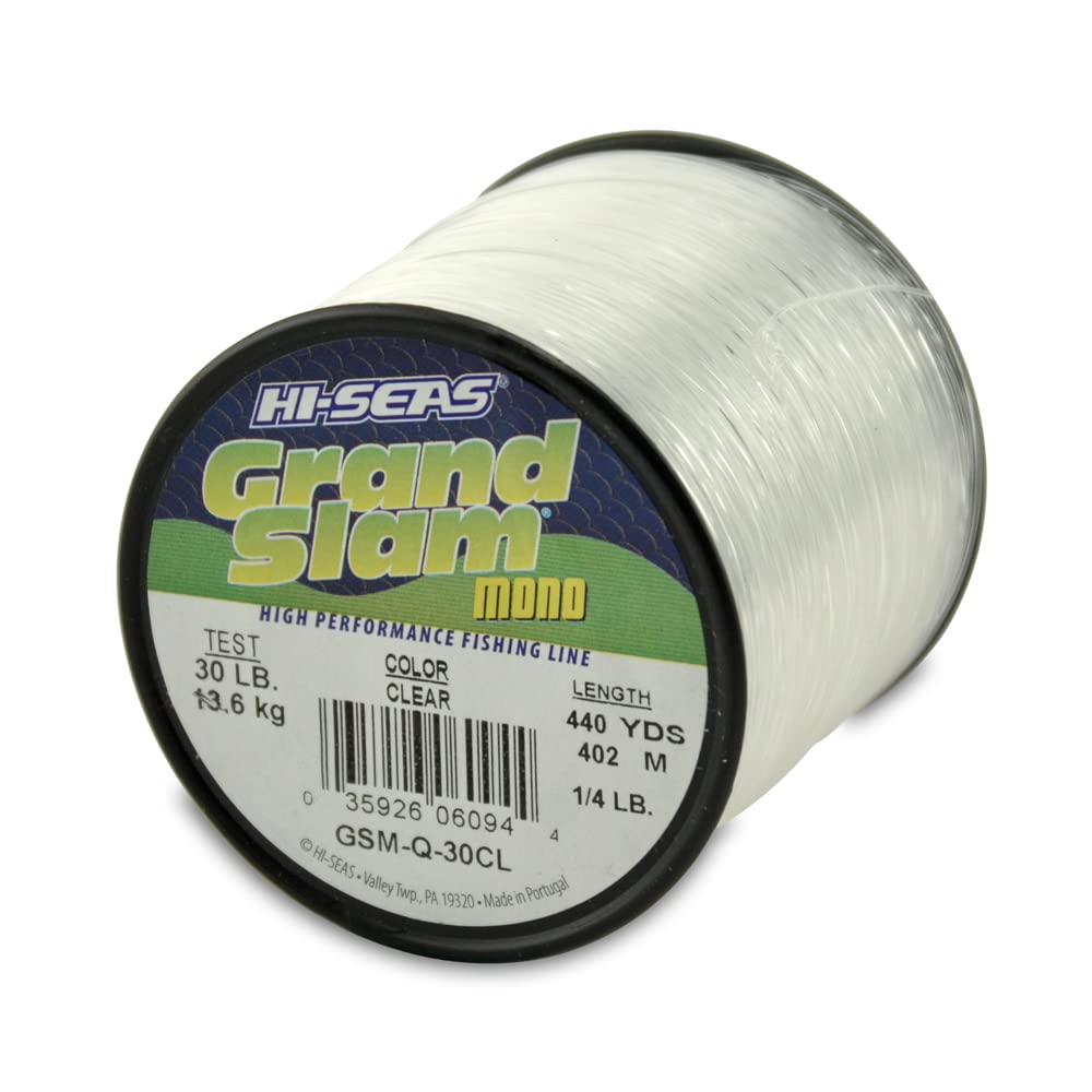 Hi-Seas Grand Slam Monofilament Line, 30 lb / 11.3 kg Test, .022 in / 0.55 mm Dia, Clear, 440 yd / 402 m โ image 1