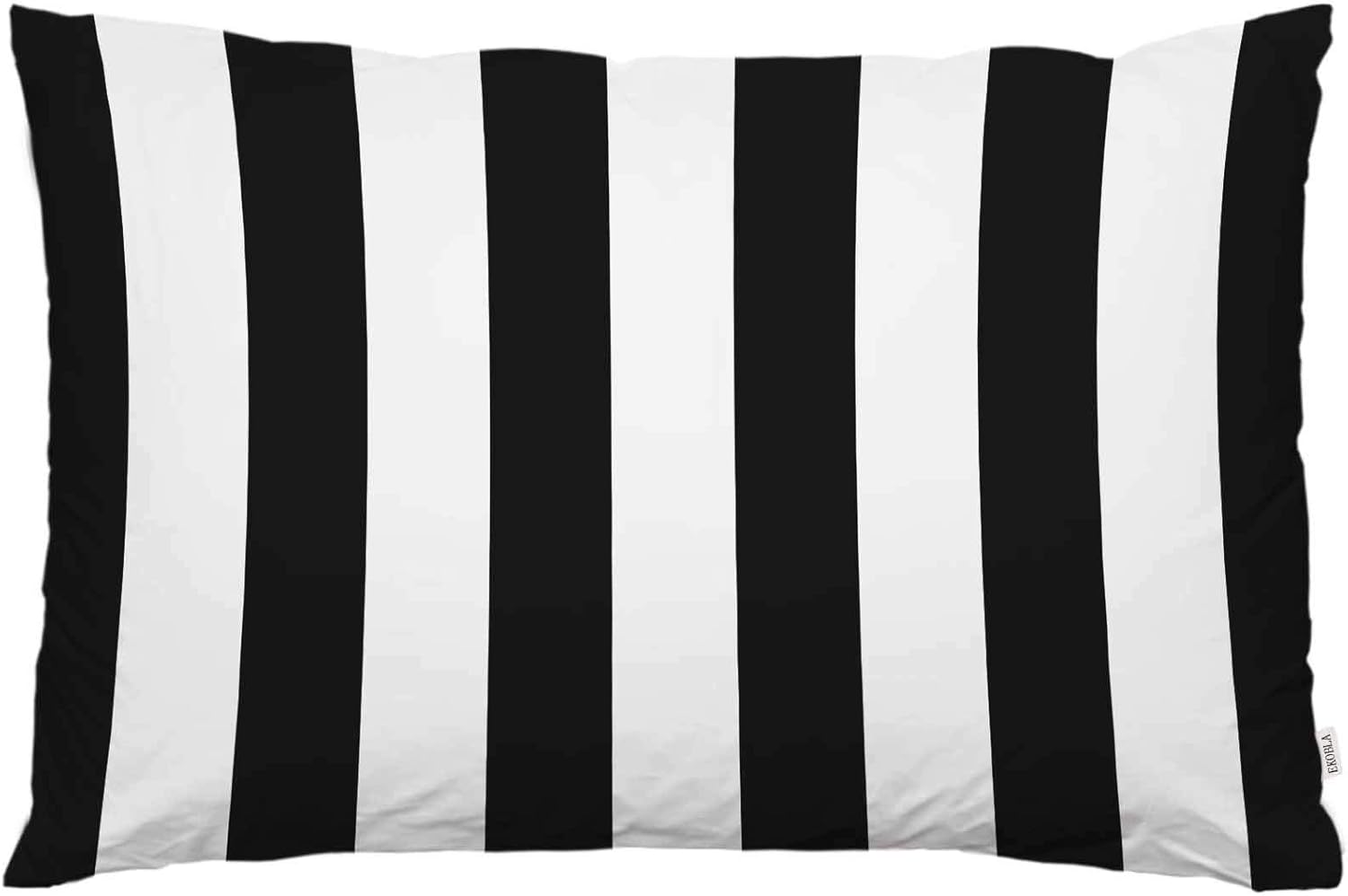 EKOBLA Throw Pillow Cover Black White Stripes Geometric Design Stripe Modern Simple