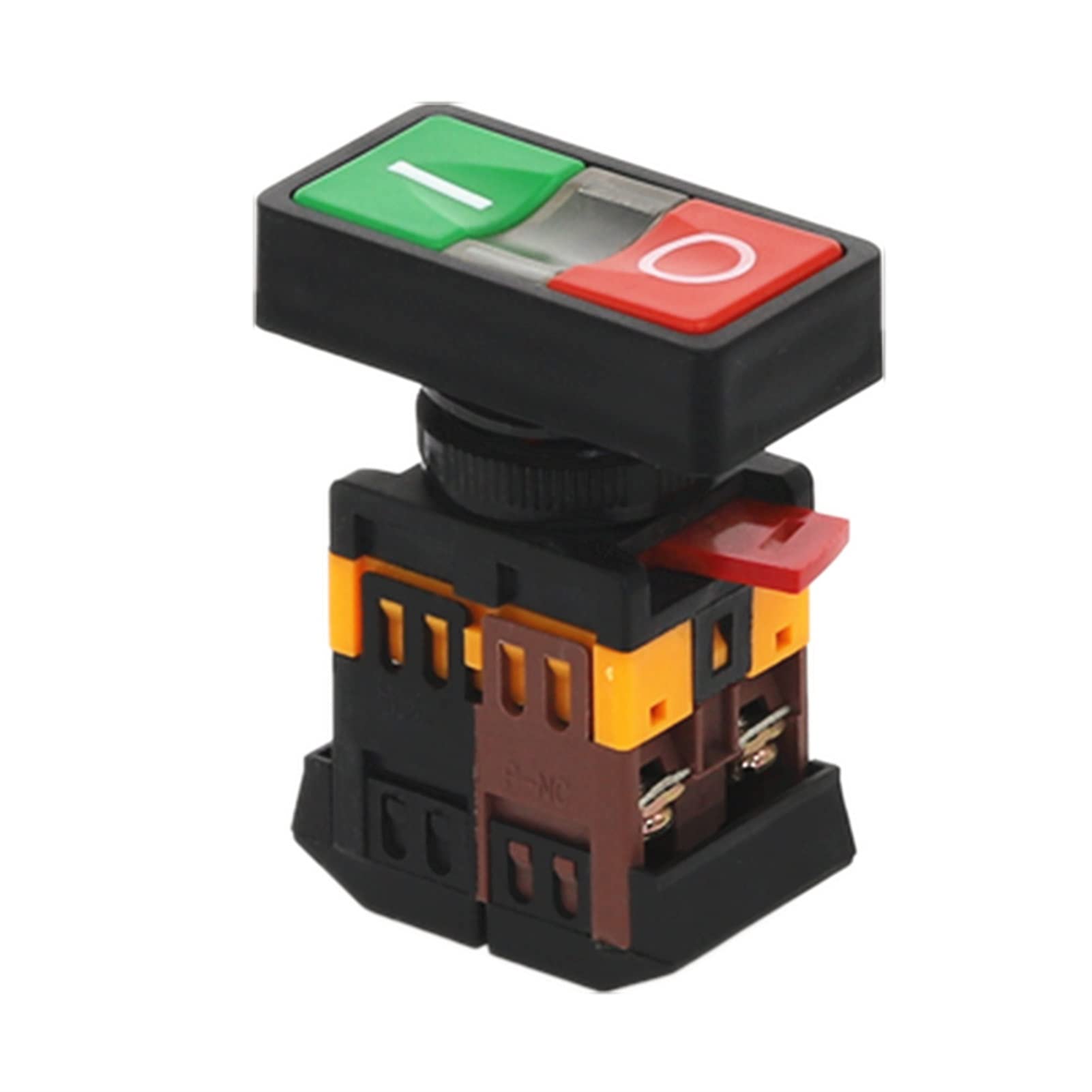 1 Uds AS-22N 25N Interruptor de pulsadores Dobles de Arranque y Parada con lámpara LED (Color : 380v)