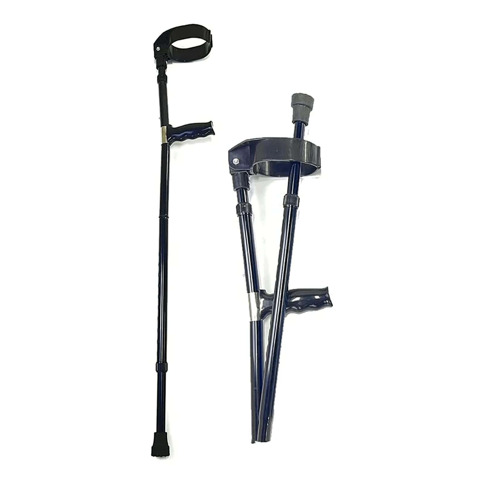 PAASHE Muletas de Aluminio Bastones de antebrazo Bastones telescópicos Ajustables en Altura Bastón de Caminar Unisex para Entrenamiento de rehabilitación