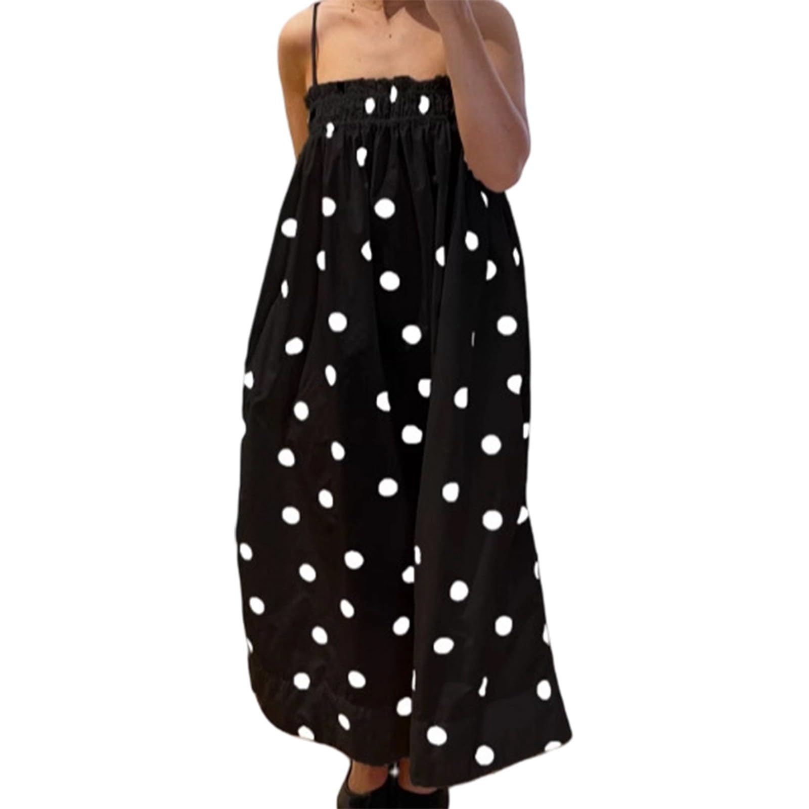 Robe de plage plissée unie style décontracté chic avec poches