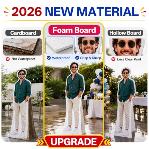 Image of Custom Life Size Cardboard Cutout, 1-8ft Foam Board Standee