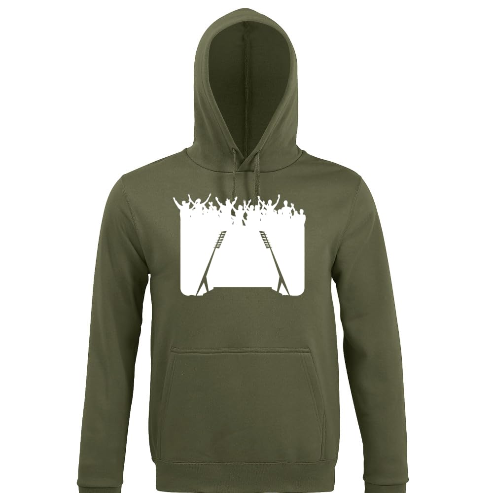 Fani piłki nożnej na stadionie męska bluza z kapturem, wojsko, 4XL