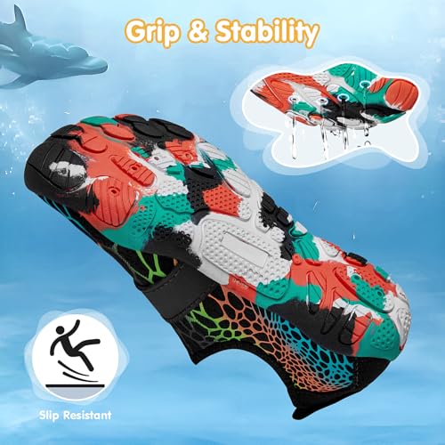 Image of ATHMILE Kids Water Shoes Boys Girls Water Shoes Quick Dry Barefoot Beach Sports Swim Pool Summer Shoes(Little Kid /Big Kid)