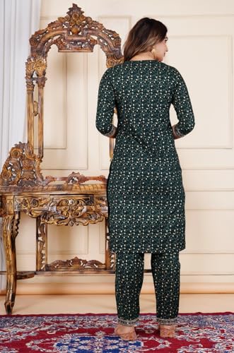 Women's Ethnic Wear Rayon Straight Embridered Kurti Pant Set with Dupatta4