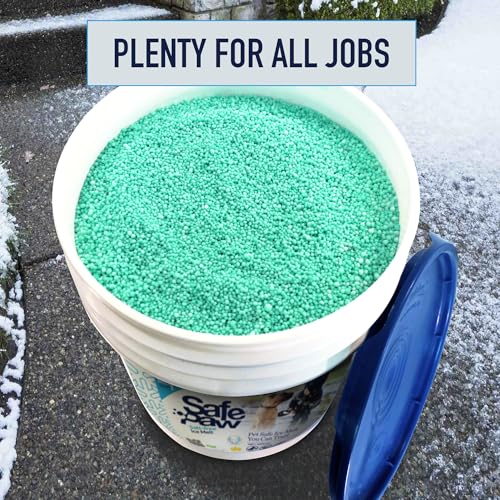 Image of Safe Paw 2 Pack Pet-Safe Ice Melt, Salt & Chloride-Free Deicer, 35 Lbs Each - Non-Corrosive, Dog-Friendly Snow Melter for Concrete, Wood Decks, Driveways & Sidewalks