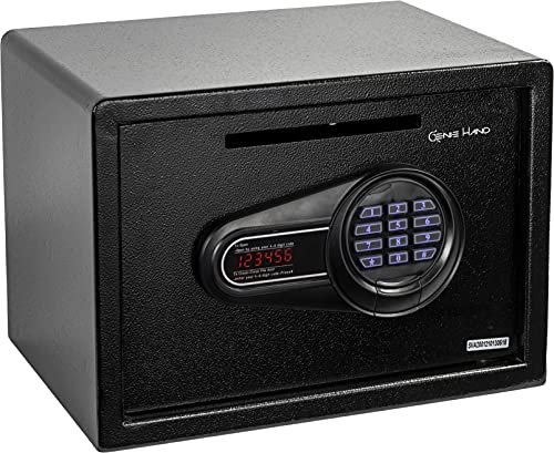 Genie Hand | Coffre-fort Motorisé de Dépôt Armoire Fort Petit avec Code à Combinaison et Clé à Serrure B-Class